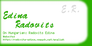 edina radovits business card